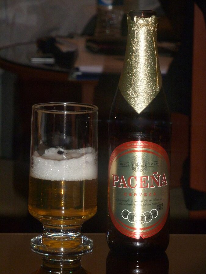 A bottle of Cerveza Paceña, the La Paz beer