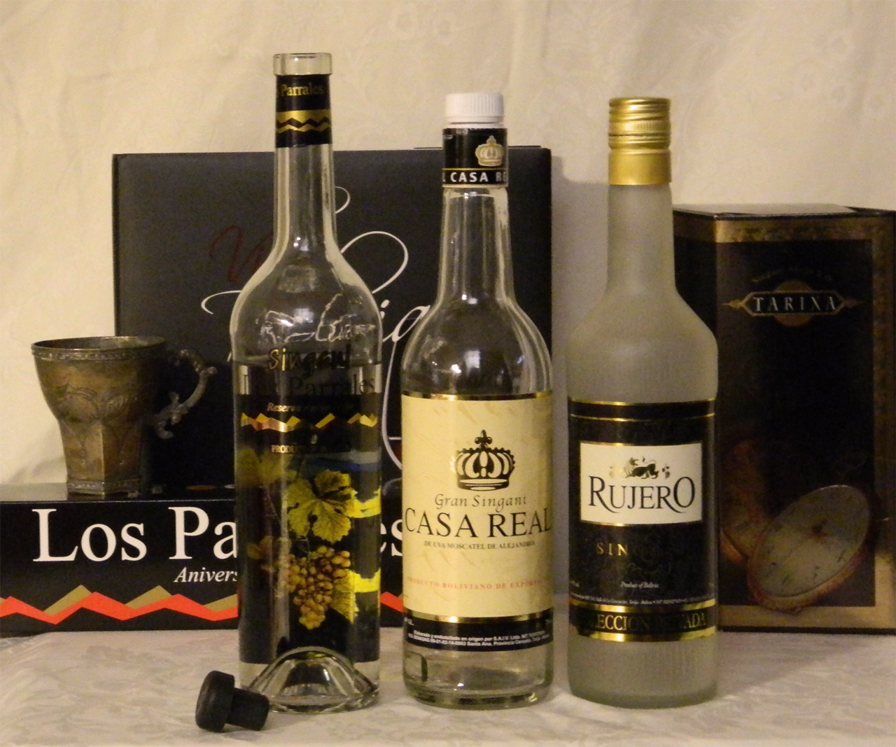Major Bolivian singani brands lined up