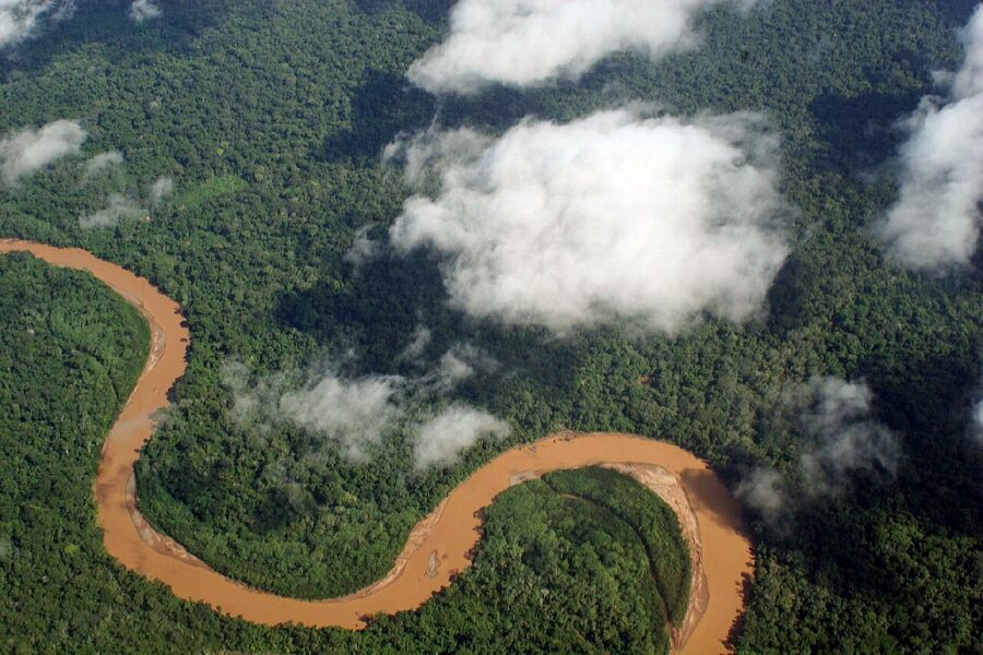 Aerial view of the Bolivian Amazon