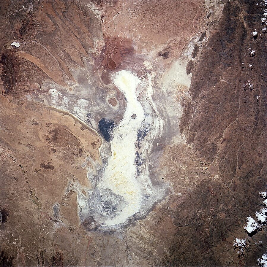 NASA orbital image of Lake Poopó in Bolivia