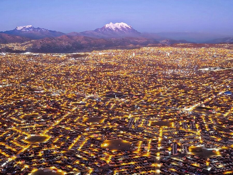 A view of El Alto, the working-class city above La Paz