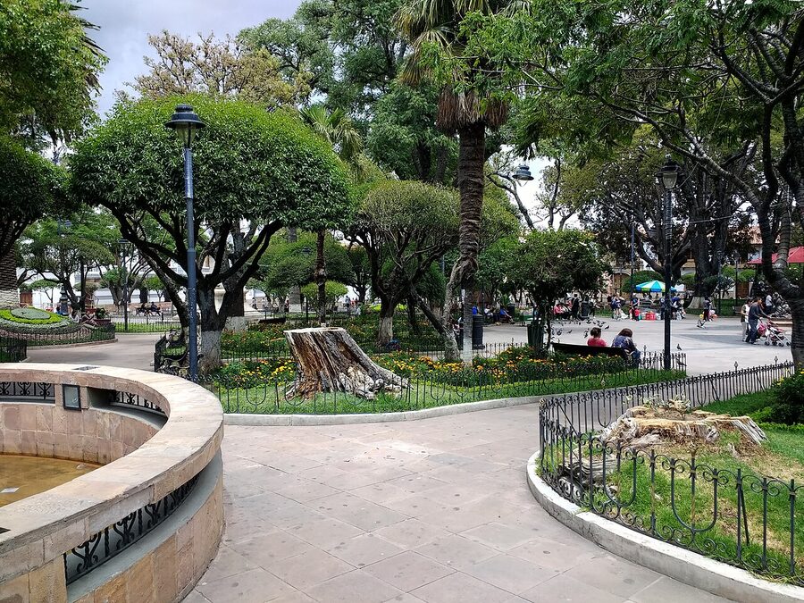 Plaza 25 de Mayo, the main square of Sucre, Bolivia