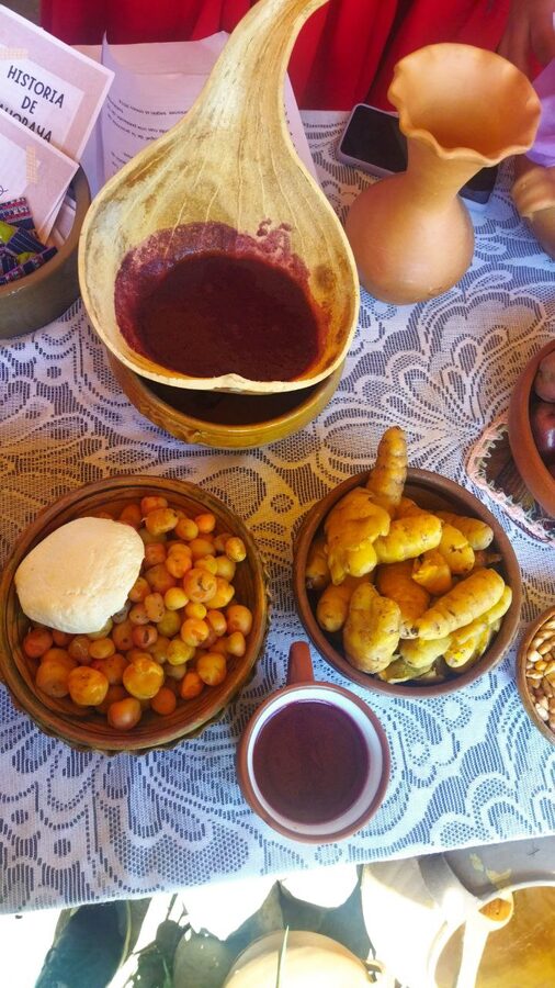Api morado with lisa, quesillo, and oca, the highland breakfast