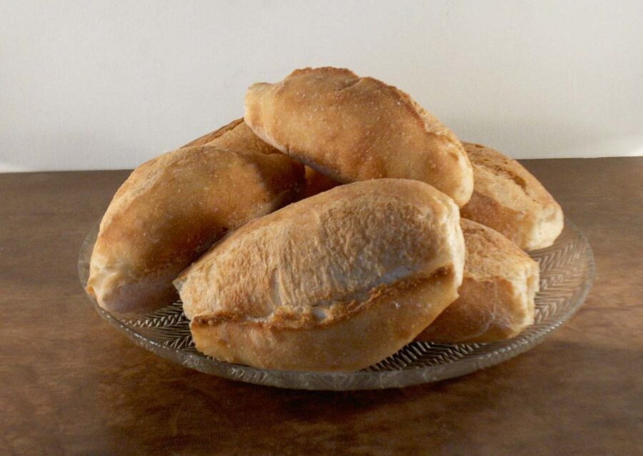 Marraqueta paceña bread rolls fresh from a Bolivian bakery
