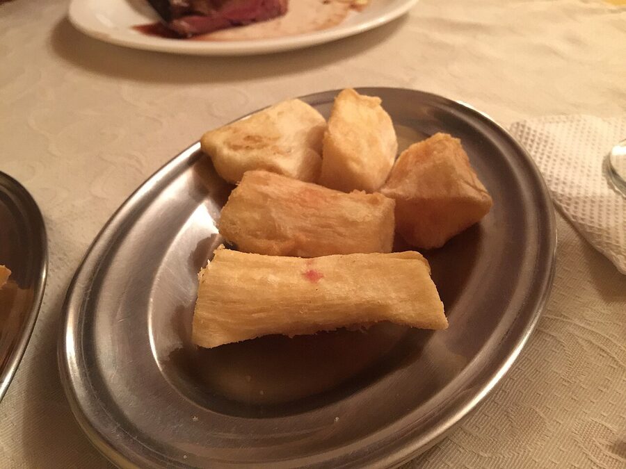 Yuca frita, fried cassava sticks, a Bolivian lowland staple