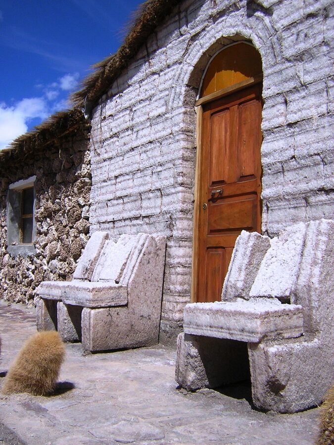 A house in Colchani built from blocks of salt