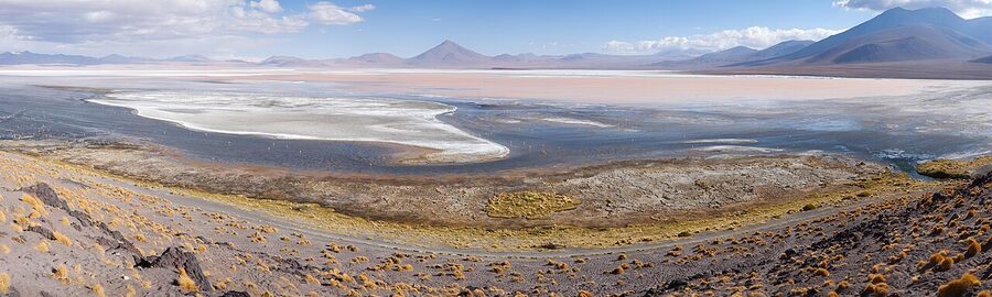 The red waters of Laguna Colorada