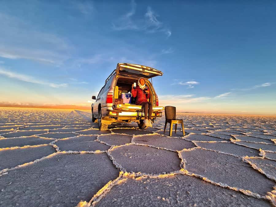 2-Day Private Tour Uyuni Salt Flats including Tunupa Volcano - Colchani shows the human side of the salt