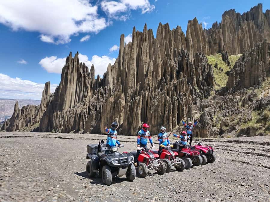 ATV TOUR: VISIT THE VALLEY OF THE MOON, VALLEY OF ANIMAS AND MUELA DEL DIABLO - Moon Valley and the Achocalla Lagoon Views