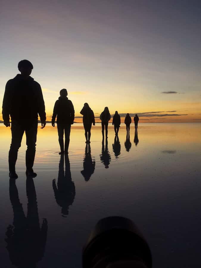 Bolivia: starlights and sunrise in Uyuni salt flat - Stars and constellations on Salar de Uyuni
