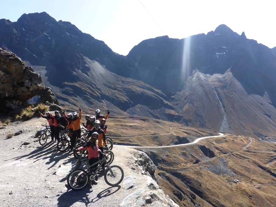 From La Paz: The World's Most Dangerous Road Biking Tour - From La Paz to Cristo de la Cumbre at 4,700 Metres