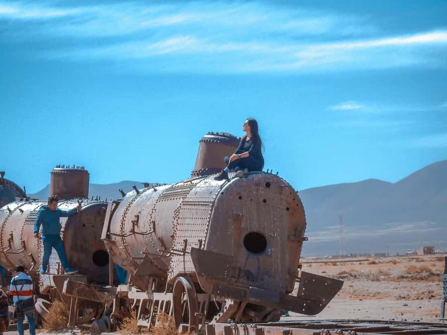 From La Paz: Uyuni Salt Flat Tour & Overnight Roundtrip Bus - The Train Graveyard gives you an odd first stop