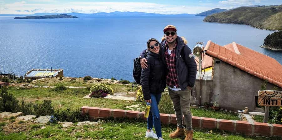 La Paz: 2-day Excursion to Lake Titicaca and Sun Island - Sunset from the top of Isla del Sol