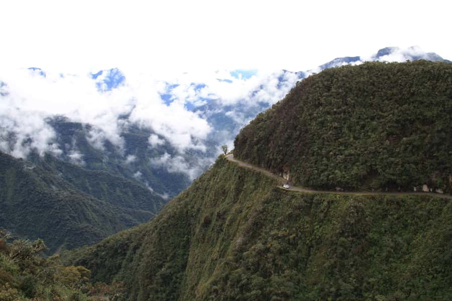 La Paz | Death by Bike Route | Lunch - Stage Three: 32 kilometers and a waterfall stop