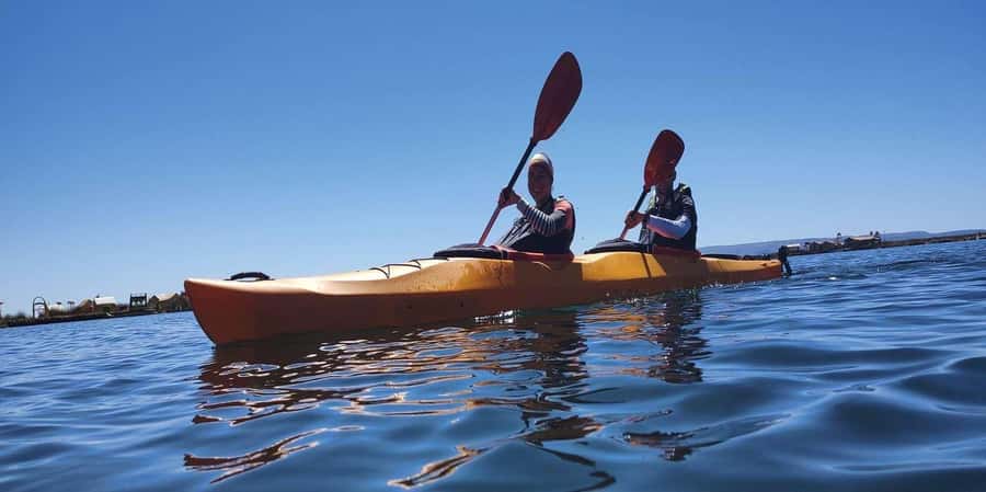 From Puno || Kayak tour to the Uros Islands || Full Day || - Getting from Puno to the water