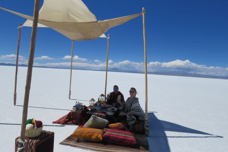 La Paz: 4-Day Uyuni & Colored Lagoons with Flight and Hotel - Day one: Uyuni’s trains, salt and cactus island